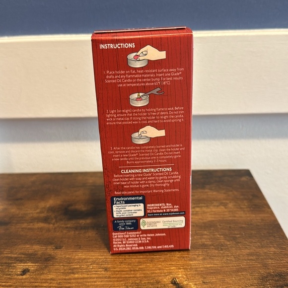 Glade SCENTED OIL Candle Refills Apple Cinnamon 1 Pack of 4 NEW OLD STOCK - Picture 3 of 5